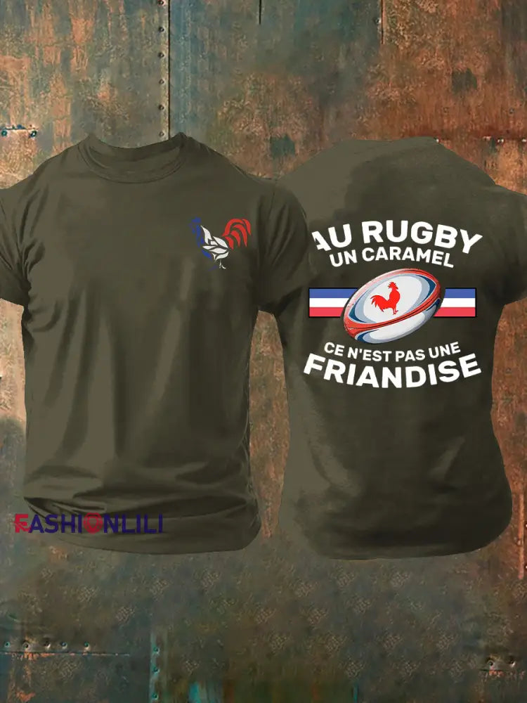 Men’s Au Rugby Un Caramel C’est Pas Une Friandise Short-sleeved T-shirt