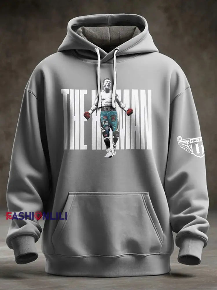 Men’s Boxing Lover Rip Hitman Legend Printed Hoodie