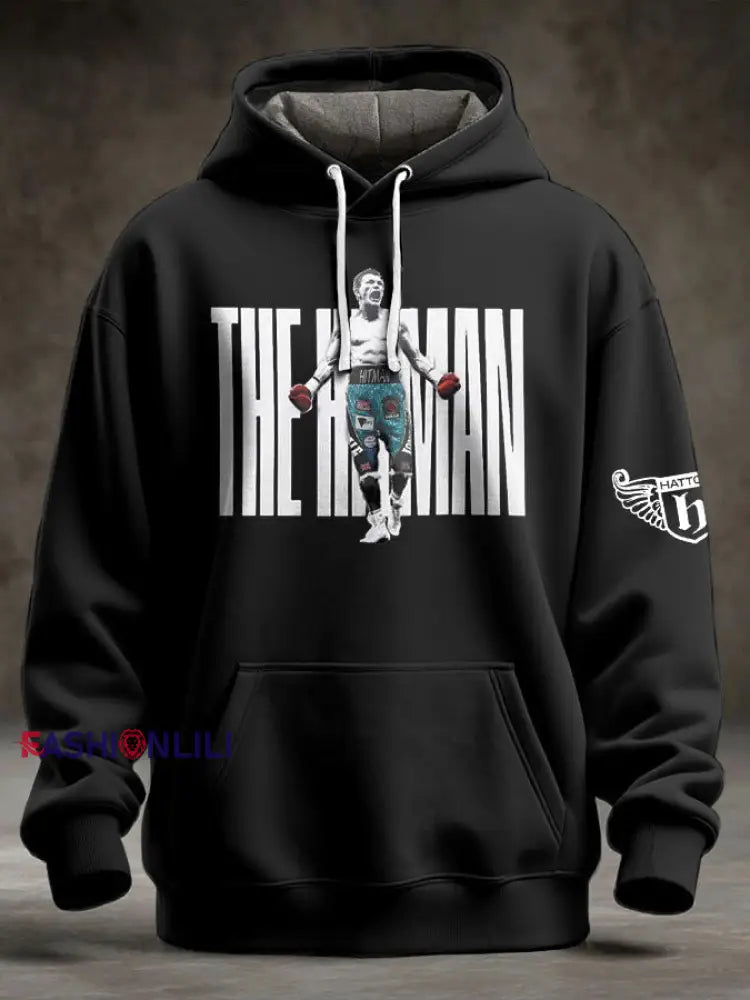 Men’s Boxing Lover Rip Hitman Legend Printed Hoodie
