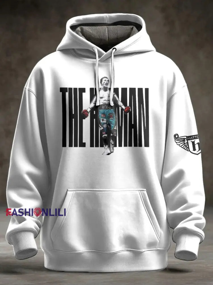 Men’s Boxing Lover Rip Hitman Legend Printed Hoodie