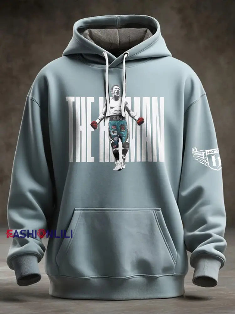 Men’s Boxing Lover Rip Hitman Legend Printed Hoodie