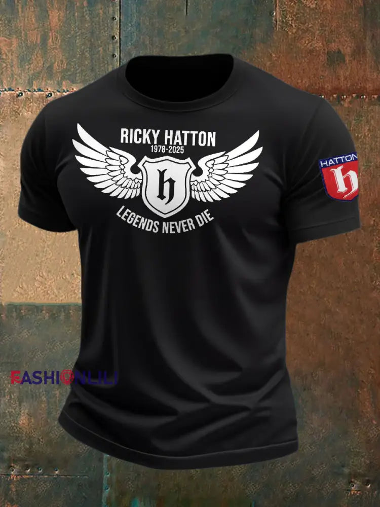 Men’s Boxing Lover Rip Hitman Legend Printed T-Shirt Black / S