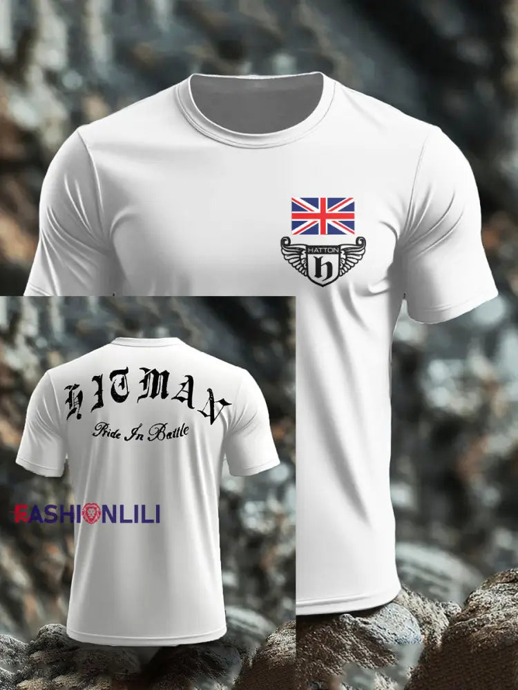 Men’s Boxing Lover Rip Hitman Legend Printed T-Shirt White / S