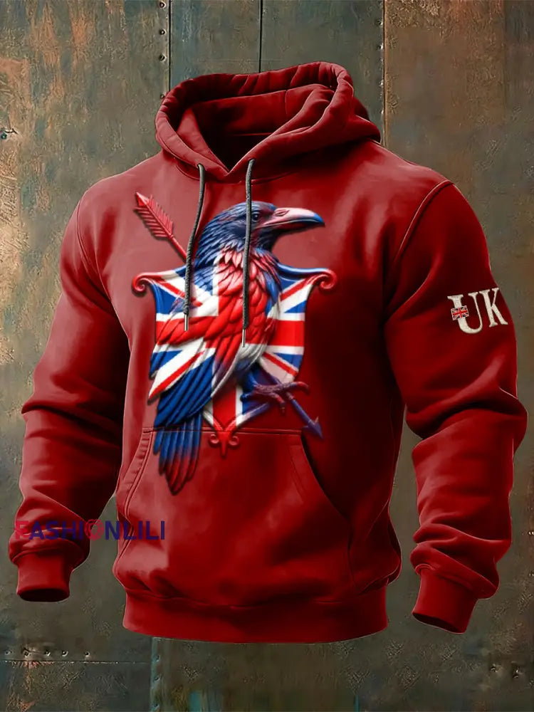 Men’s British Flag Red Casual Sweatshirt Red / S