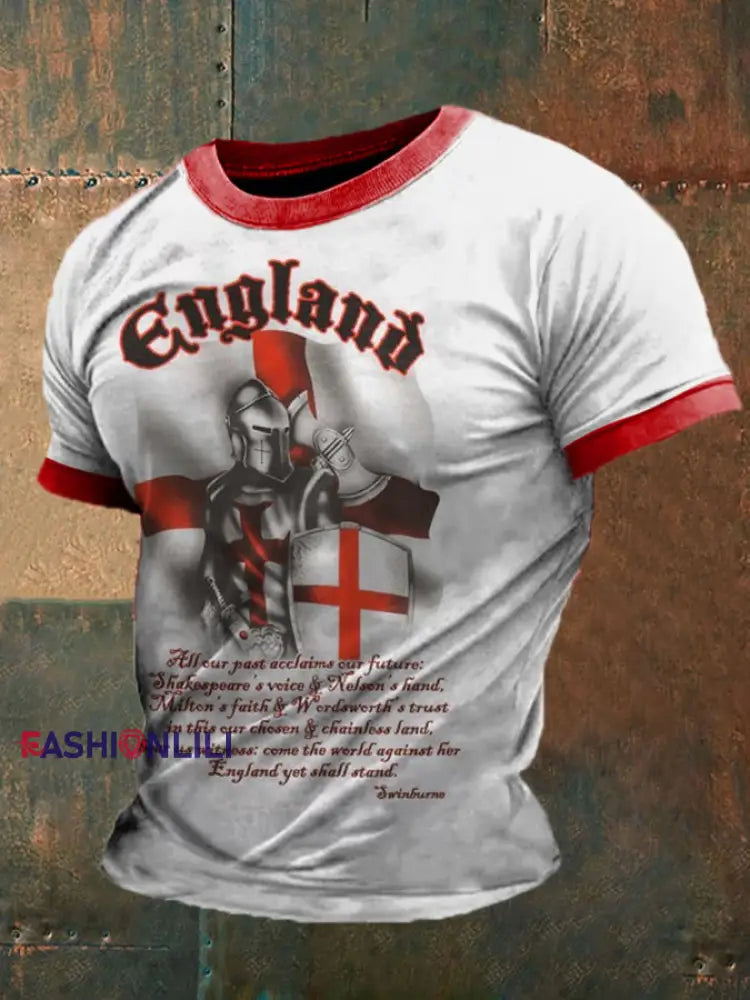 Men’s British Knights Printed T-shirt White / S