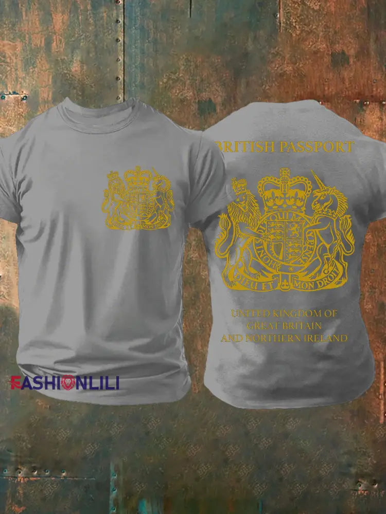Men’s British Printed T-shirt Light Gray / S