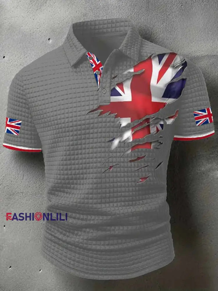 Men’s British short sleeve shirt Light Gray / S