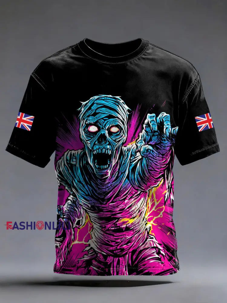 Men’s British Skeleton Printed T-shirt As picture / S