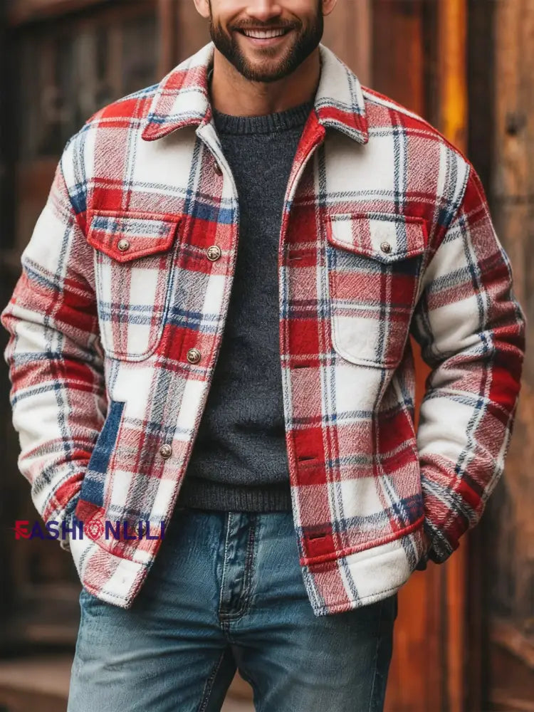 Men’s British Style Casual Jacket As picture / S