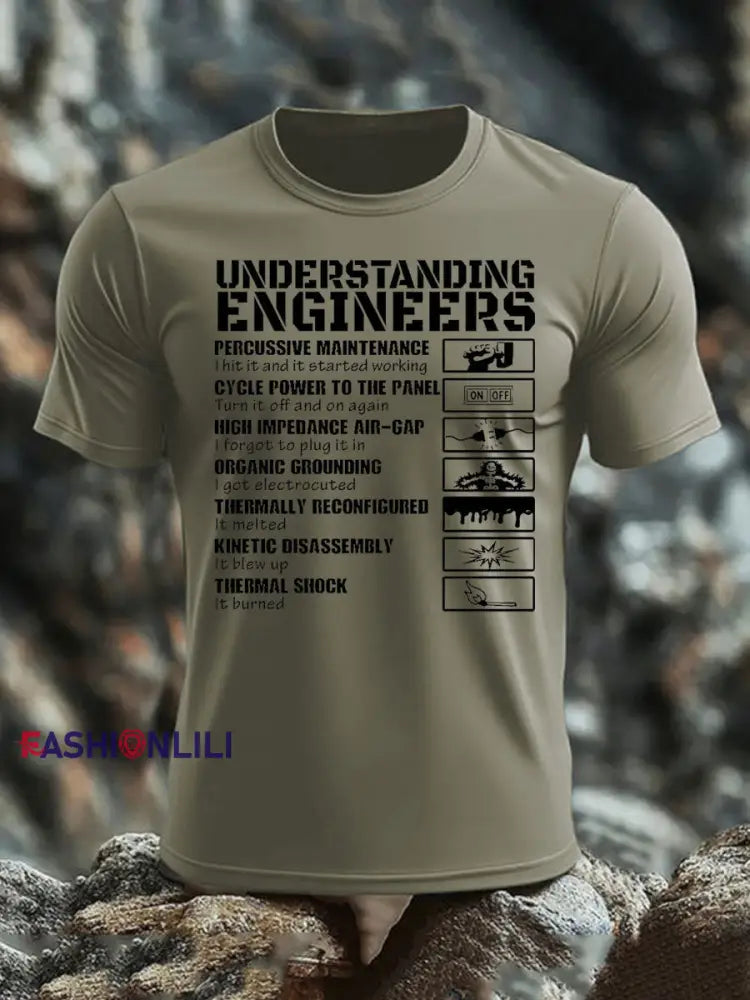 Men’s British Veteran imitation cotton short sleeved T shirt Army Green / S