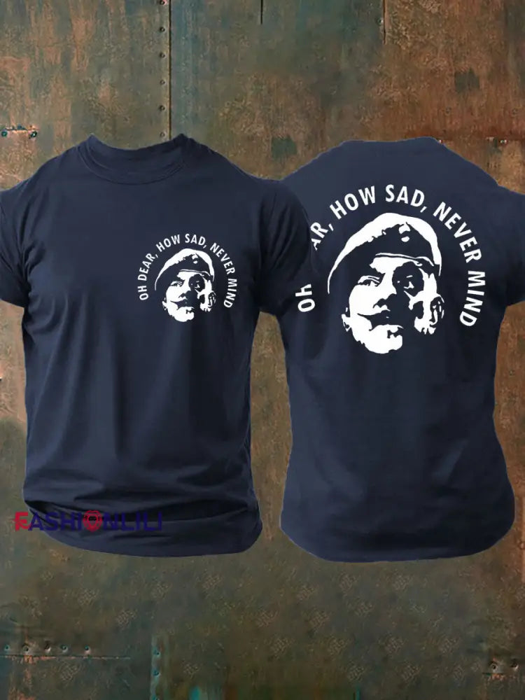 Men’s British Veteran imitation cotton short sleeved T shirt Navy Blue / S