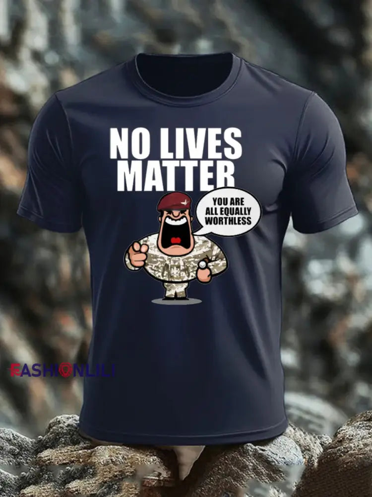 Men’s British Veteran imitation cotton short sleeved T shirt Navy Blue / S