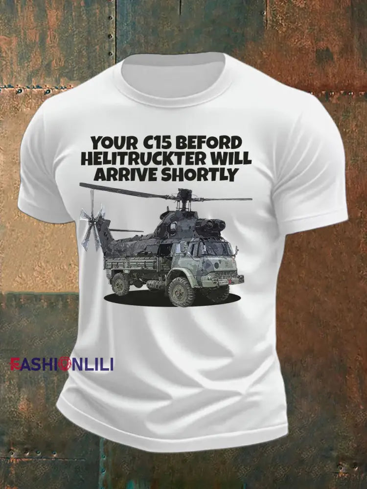 Men’s British Veteran imitation cotton short sleeved T shirt White / S