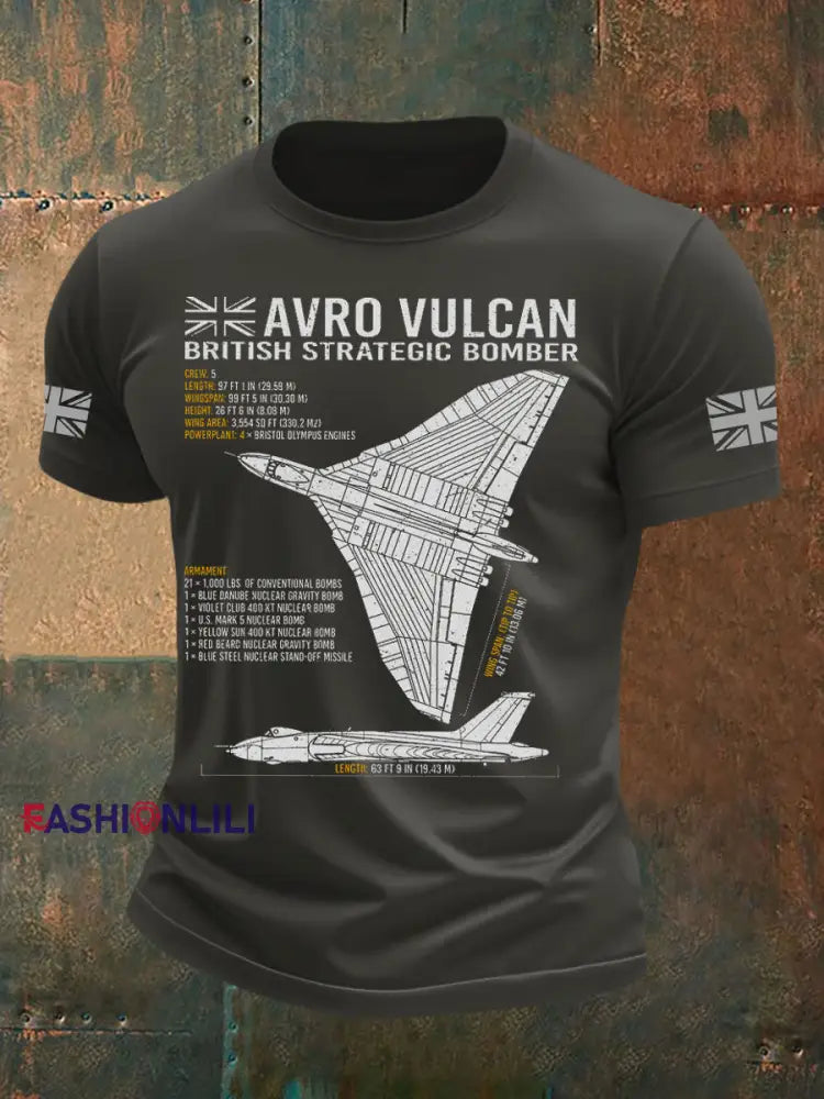 Men’s British Veteran Printed short sleeves t shirt Dark Gray / S
