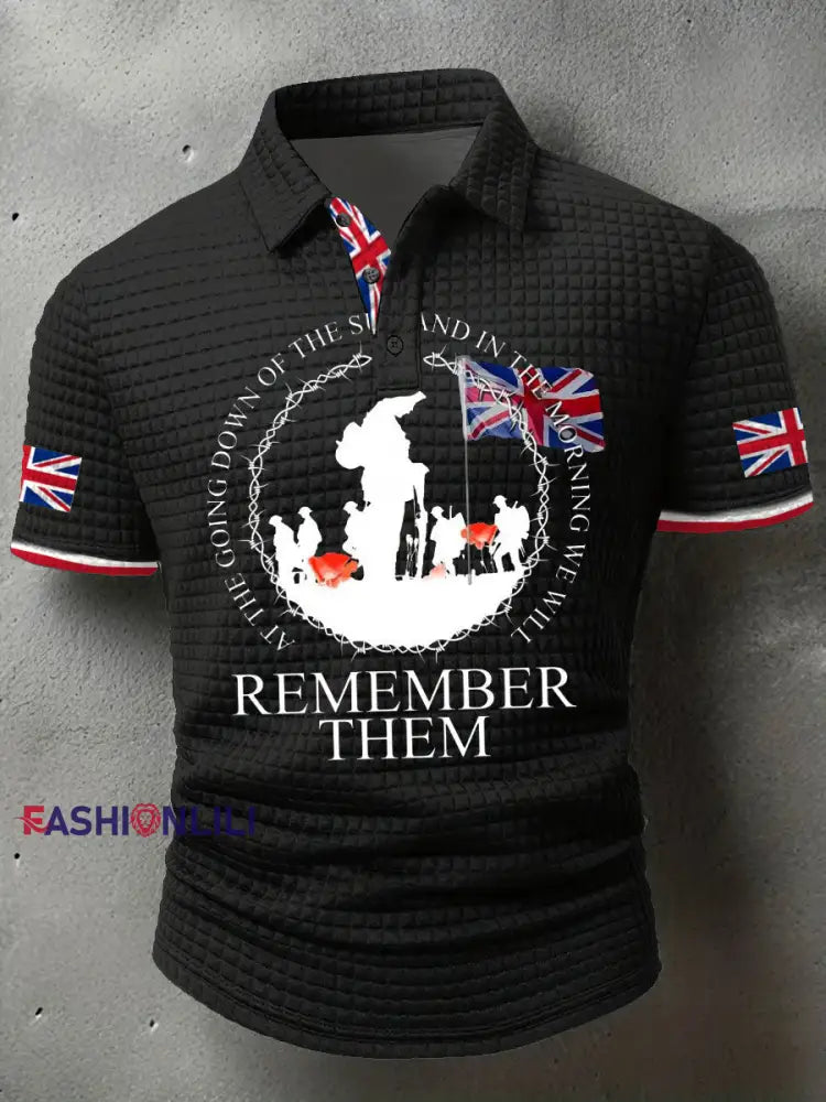 Men’s British Veteran short sleeve shirt Black / S