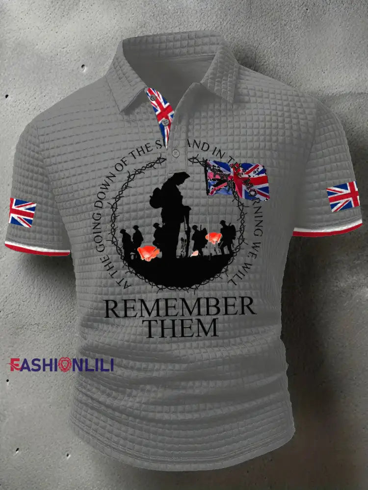 Men’s British Veteran short sleeve shirt Light Gray / S