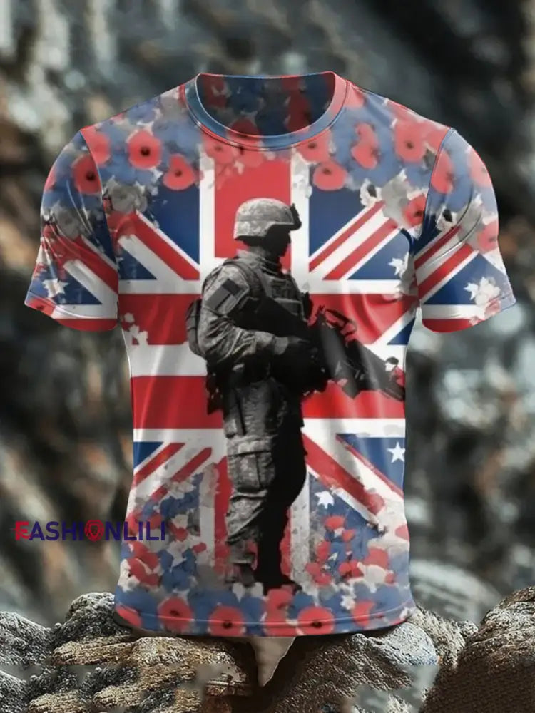 Men’s British Veteran short sleeves t shirt As picture / S