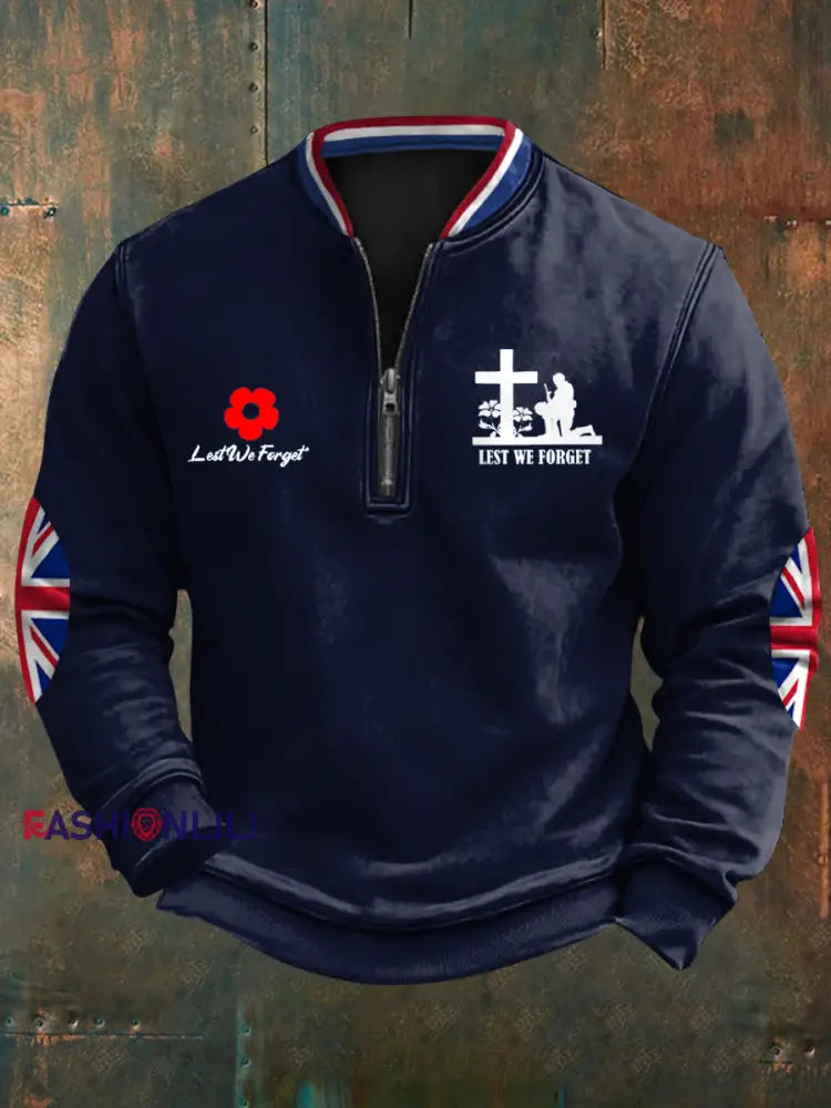 Men’s British Veteran Sweatshirt Navy Blue / S
