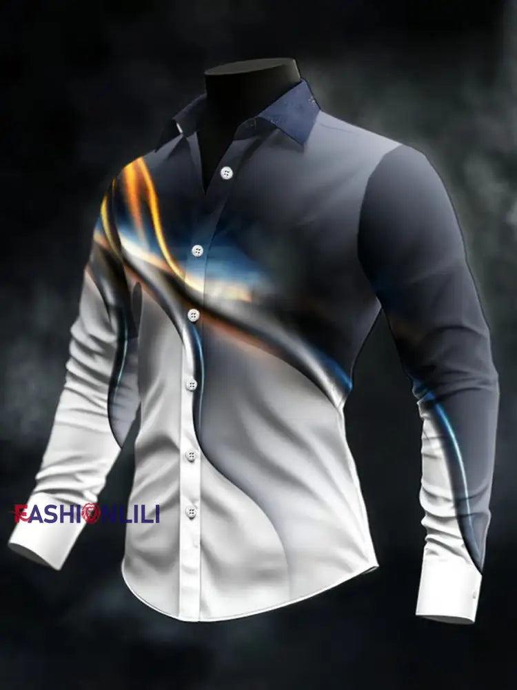 Men’s Casual Business Shirt As picture / S