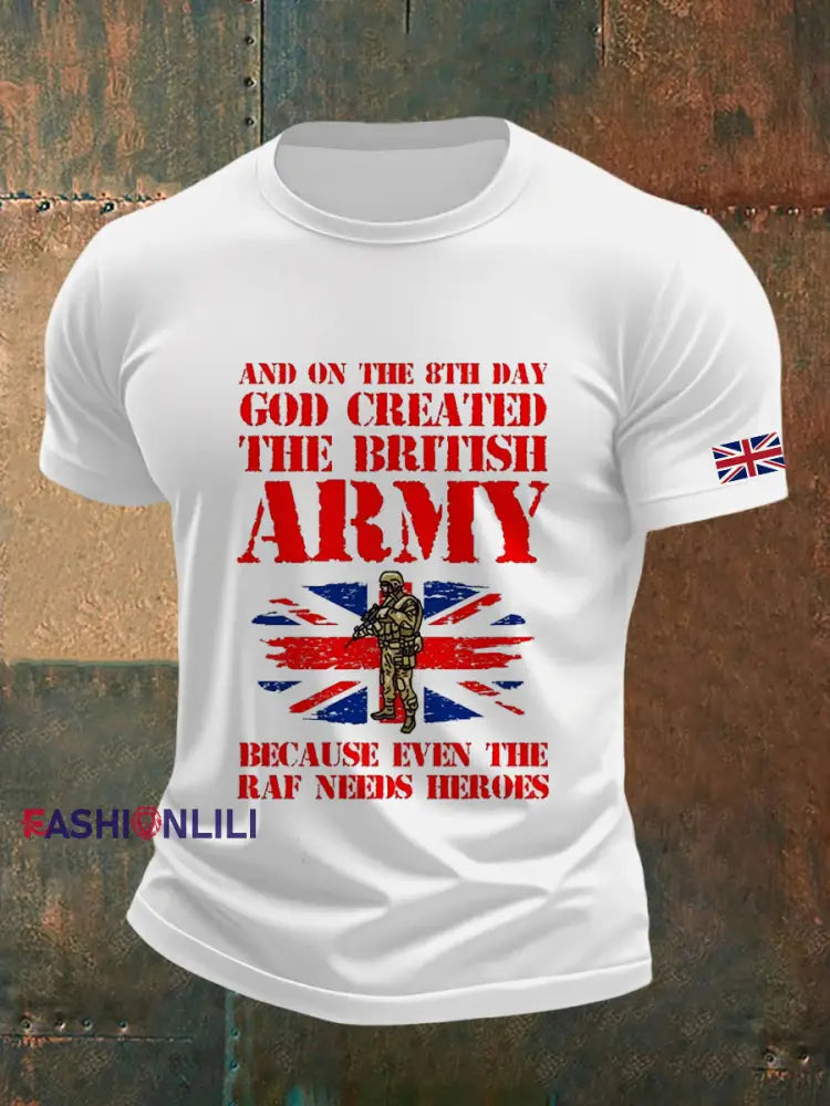 Men’s Dog Greated The British Army Short-sleeved T-shirt White / S