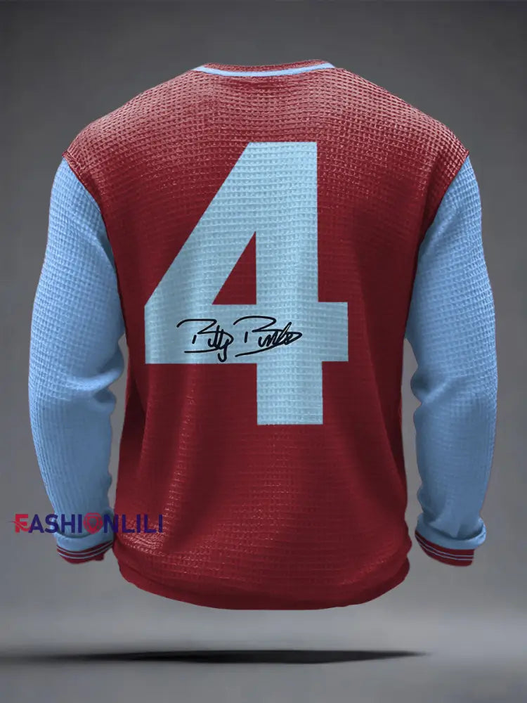 Men’s Football Lover Legend Printed Waffle Tops