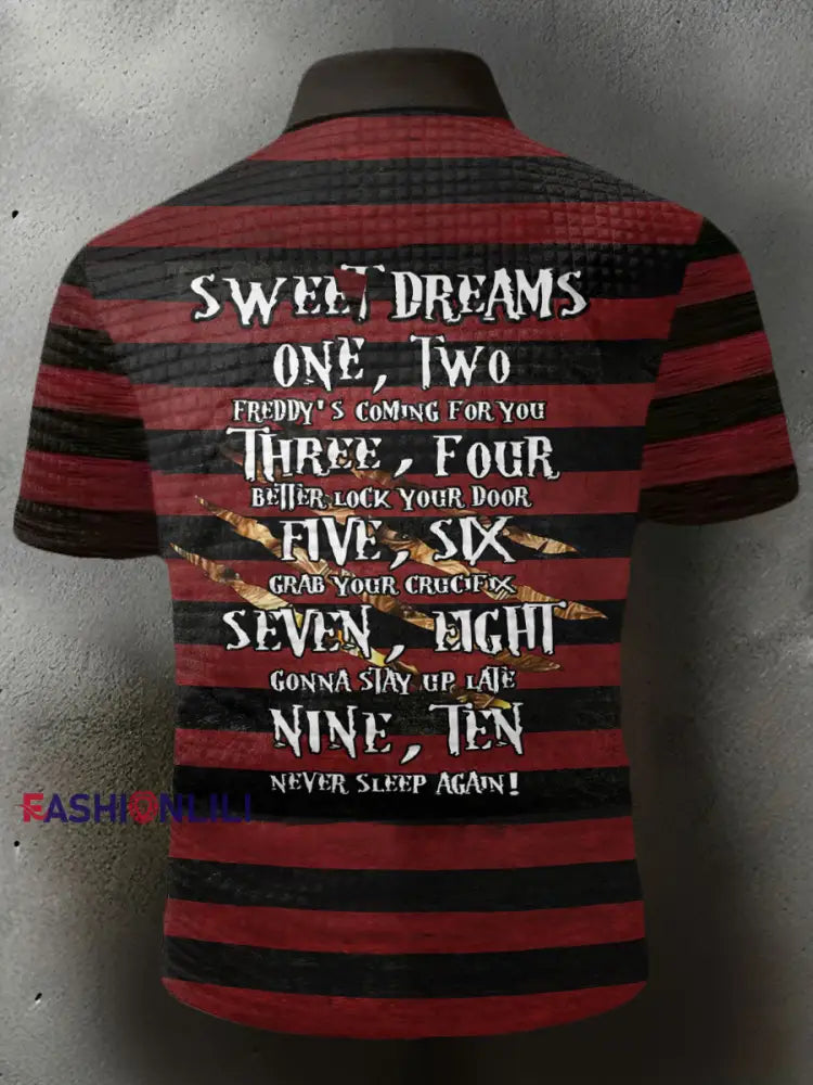 Men’s Halloween Horror Nightmare Printed Casual Tops