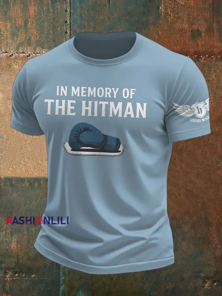 Men’s Hitman Boxing Lover Printed T-shirt Sky Blue / S