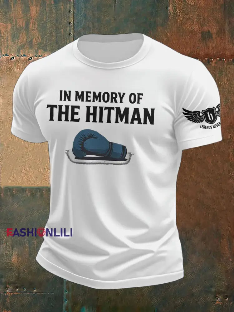 Men’s Hitman Boxing Lover Printed T-shirt White / S