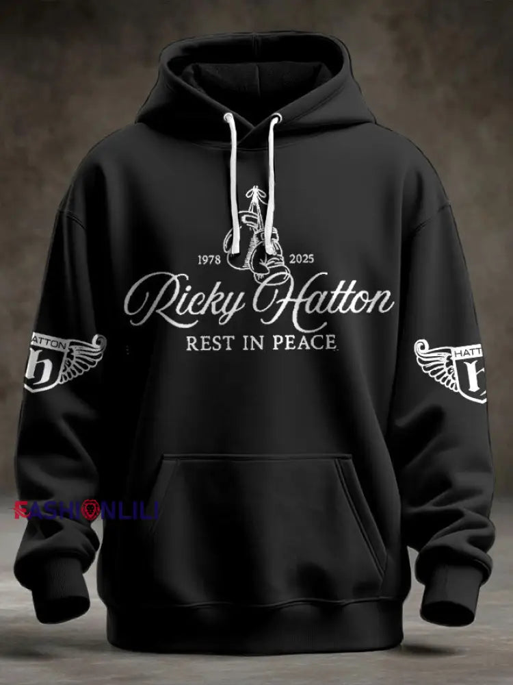 Men’s Hitman Rip Printed Hoodie Black / S