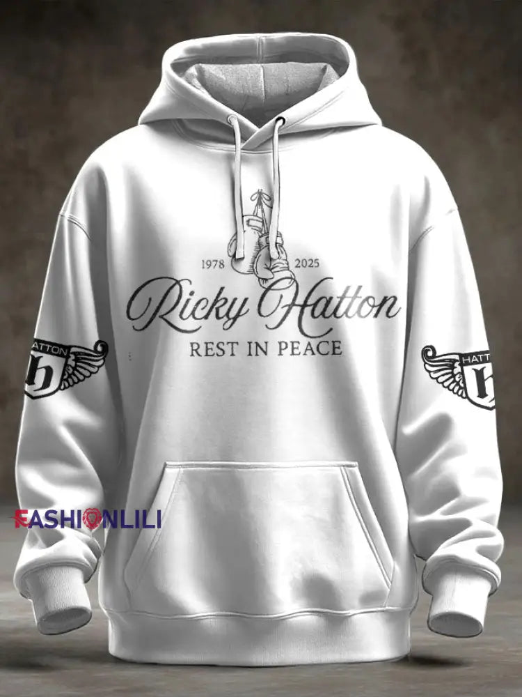 Men’s Hitman Rip Printed Hoodie White / S