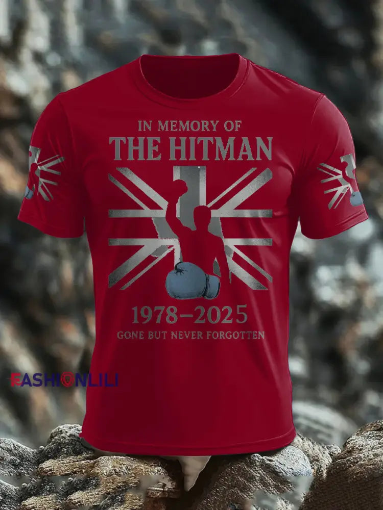 Men’s Hitman Rip Printed T-shirt Deep Red / S