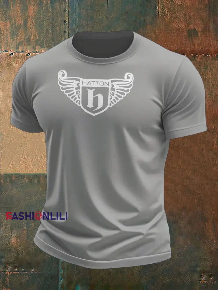 Men’s Hitman Rip Printed T-shirt Light Gray / S