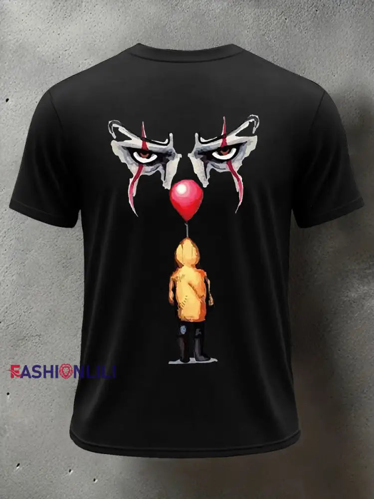 Men’s Horror Halloween You’ll Float Too Short Sleeve T-shirt