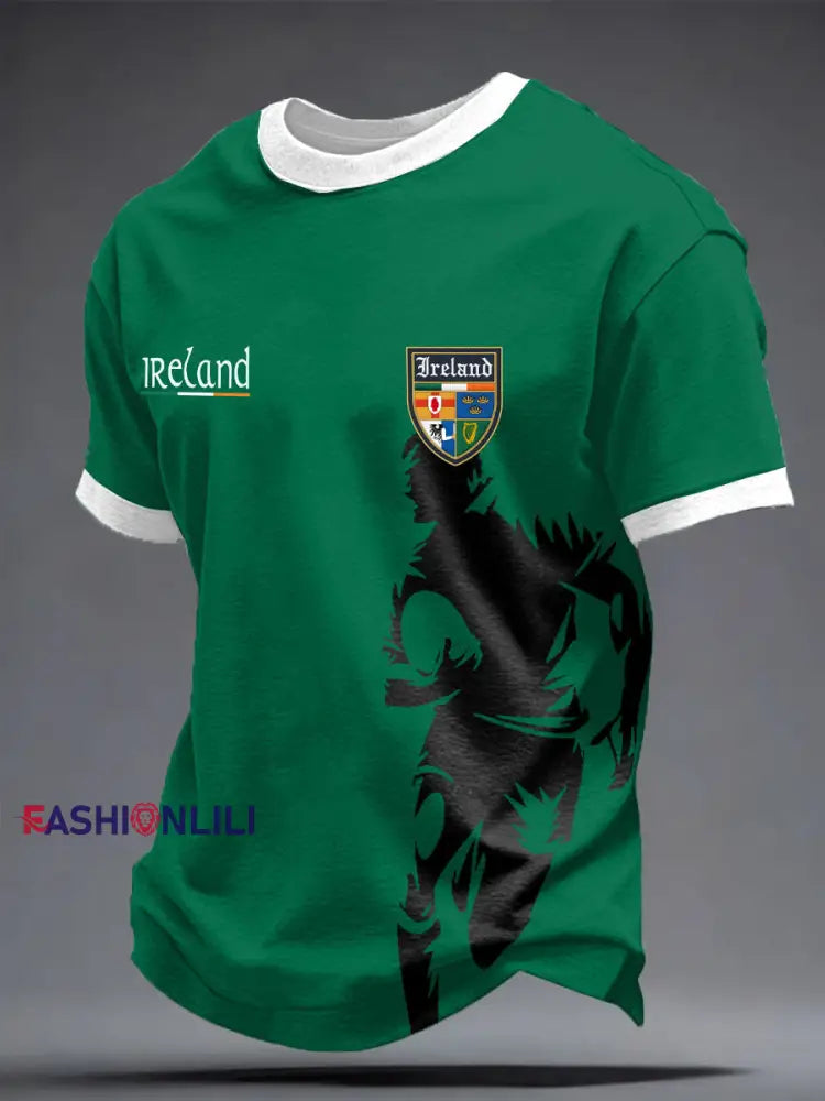 Men’s Ireland Rugby Lover Printed T-shirt Green / S