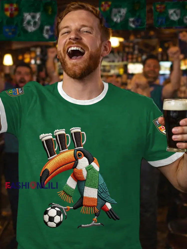 Men’s Ireland Rugby Lover Shamrocks Printed T-shirt