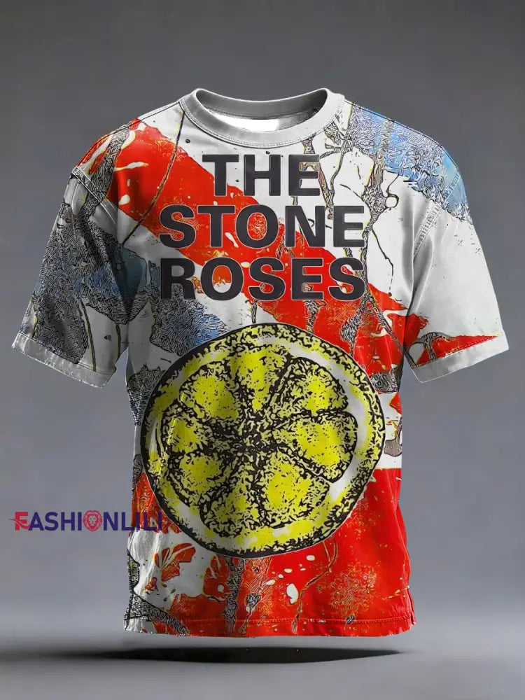 Men’s Lemon Roses Music Lover short sleeves t-shirt As picture / S
