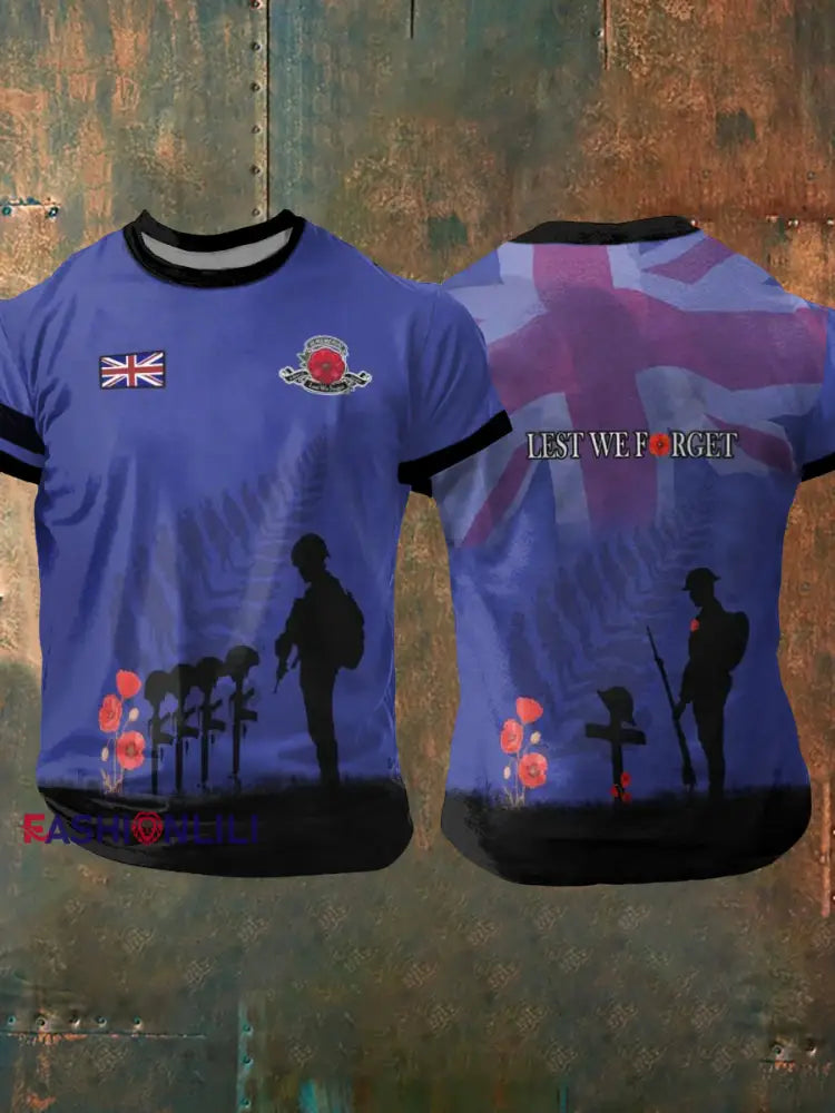 Men’s LEST WE FORGET short sleeves t-shirt Black / S