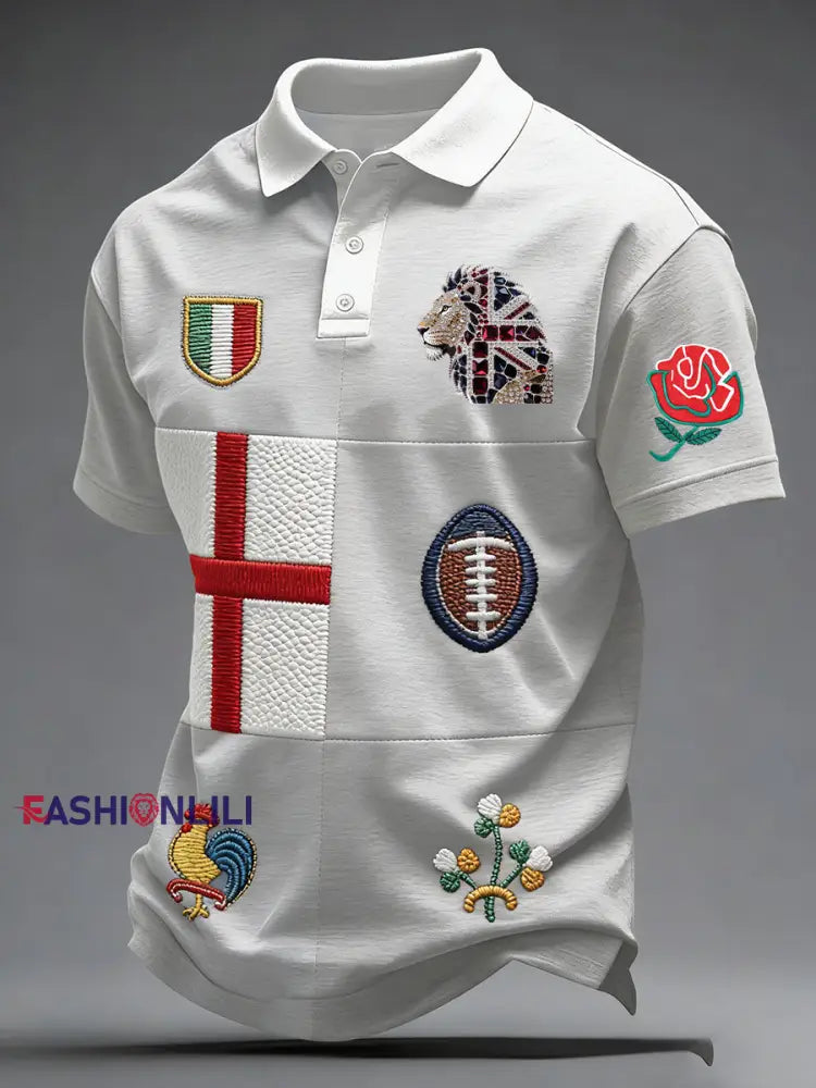 Men’s Nations of Rugby Lover Printed Casual Tops A / S