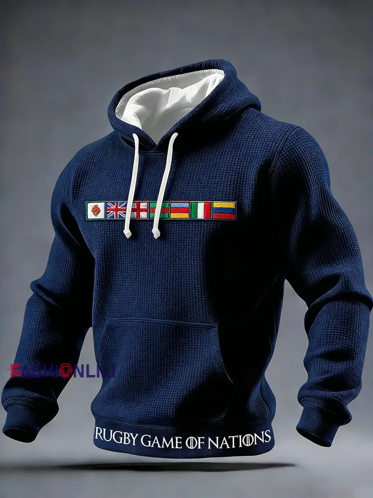 Men’s Nations of Rugby Lover Printed Hoodie A / S