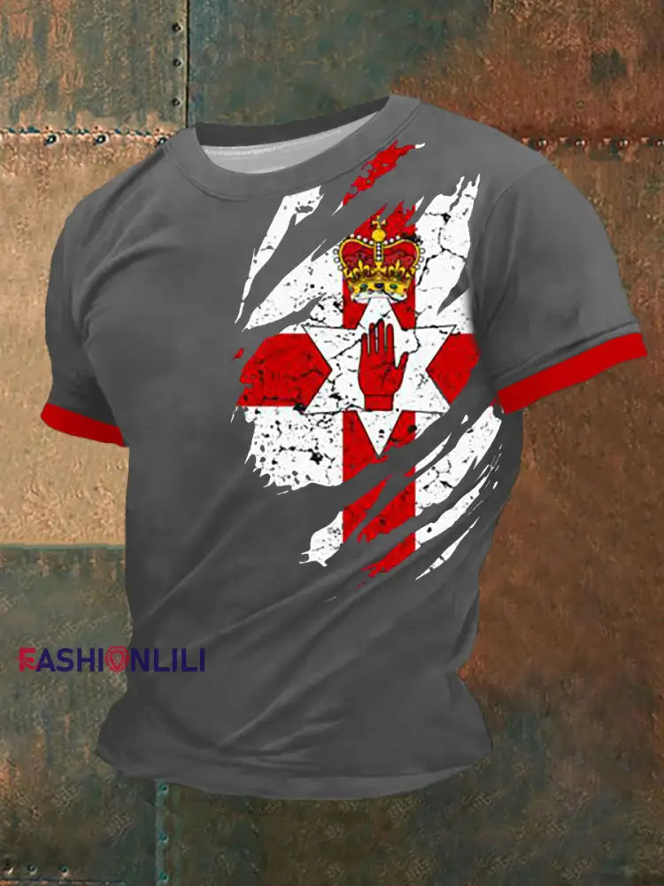 Men’s Northern Ireland Print T-Shirt Dark Gray / S