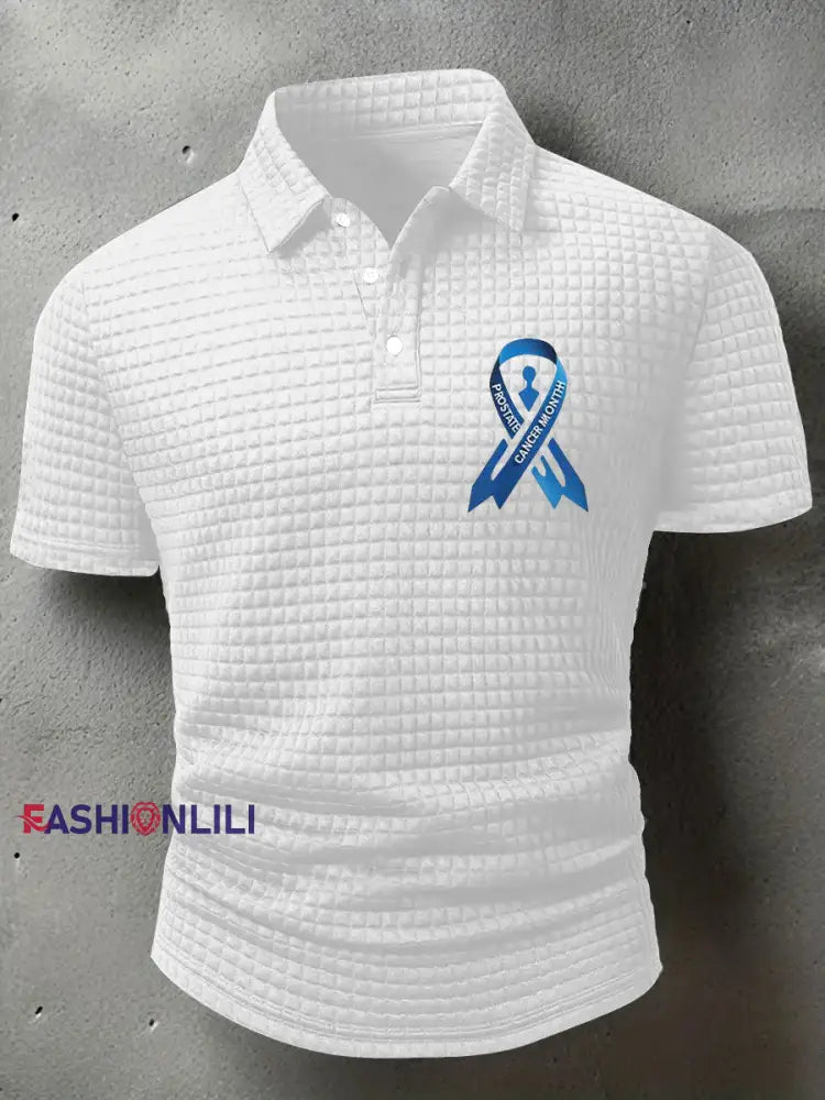 Men’s Prostate Cancer Awareness Print Casual T Shirt White / S