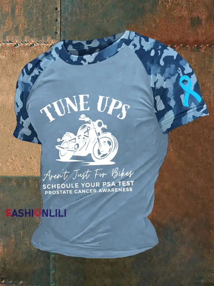 Men’s Prostate Cancer Awareness Print T Shirt Light Blue / S