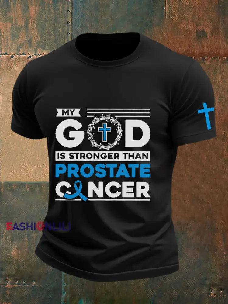 Men’s Prostate Cancer Awareness T Shirt Black / S