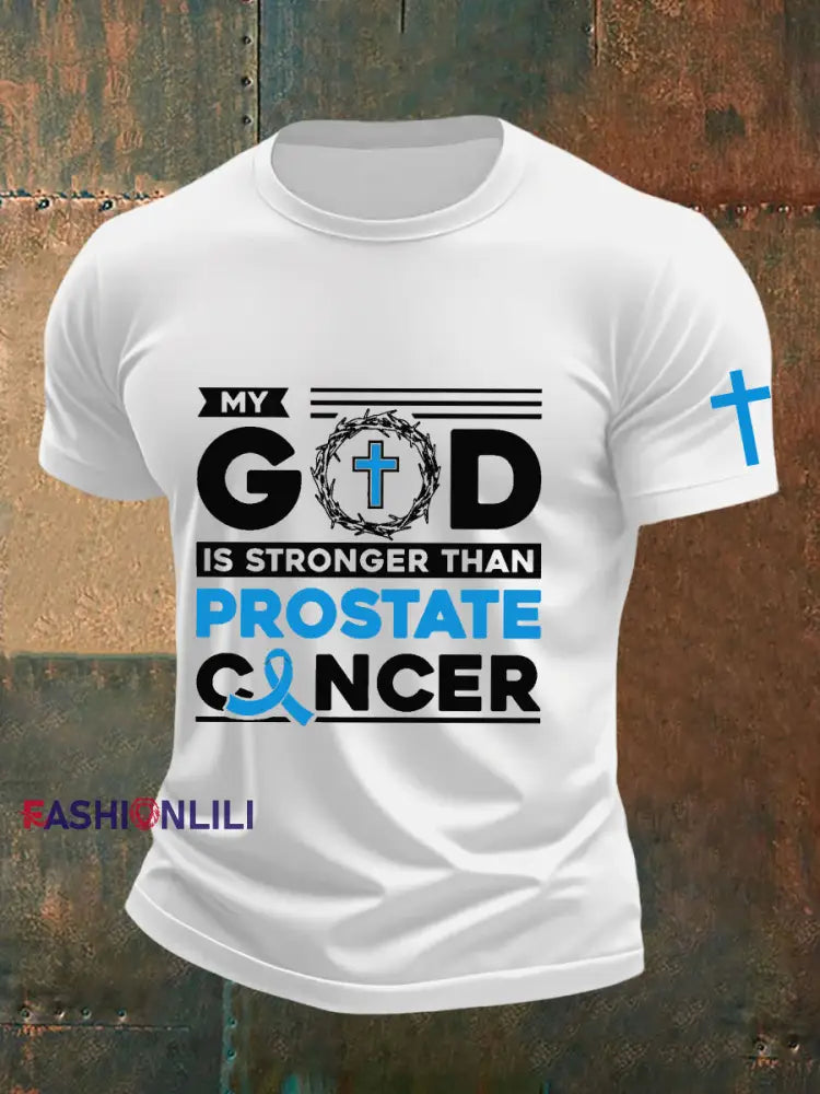 Men’s Prostate Cancer Awareness T Shirt White / S