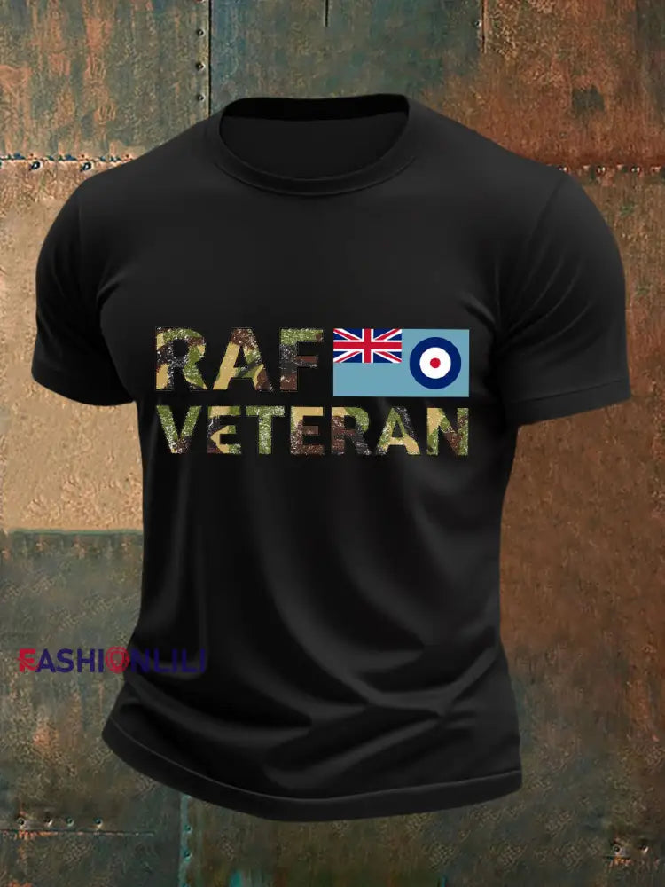 Men’s RAF Veteran Casual Tee Black / S