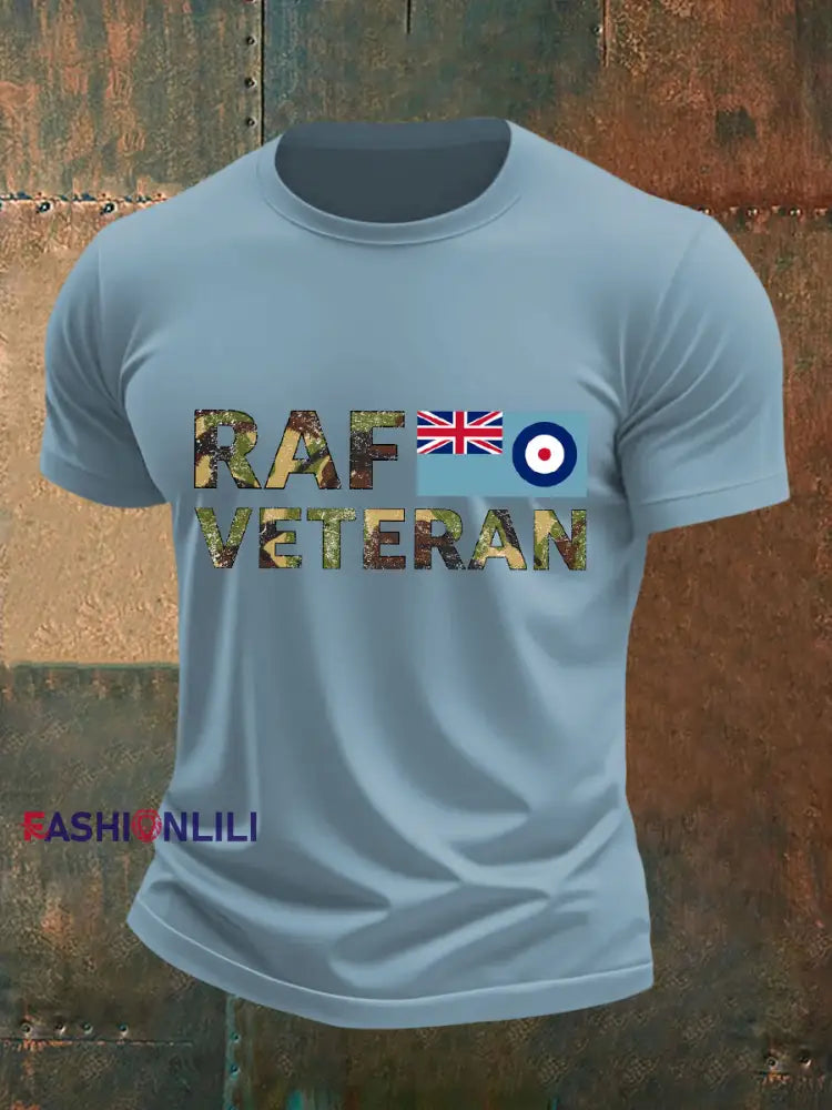 Men’s RAF Veteran Casual Tee Sky Blue / S