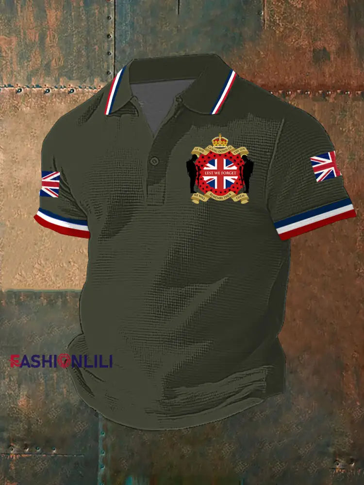 Men’s Remembrance Day Lest We Forget Short Sleeve Shirt