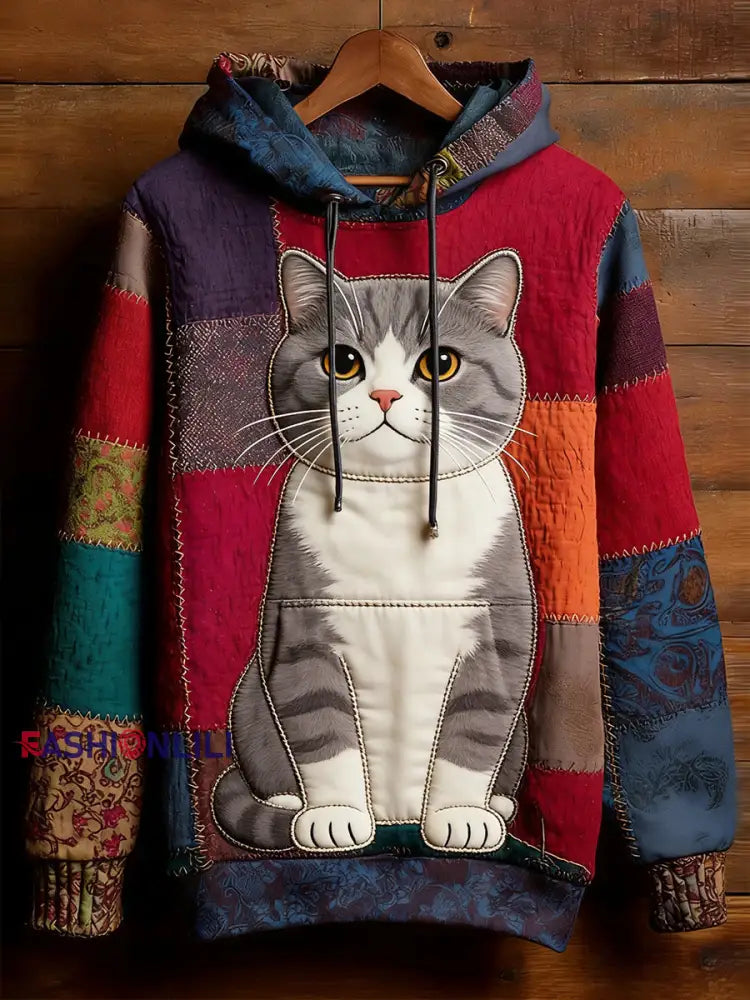 Men’s Retro Abstract Animal Art Print Comfortable Sweatshirt A / S