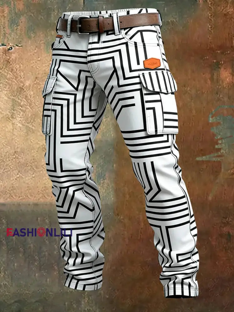 Men’s Retro Business Style Casual Work Trousers