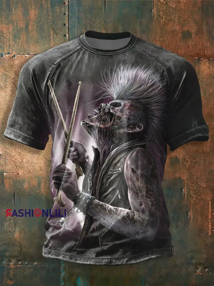 Men’s Rock Music Inspired T-shirt As picture / S